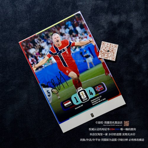 2026 FIFA World Cup 埃尔林哈兰德 Erling Haaland 亲笔签名照片