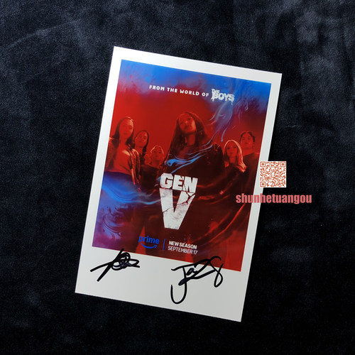 V世代2 GenV2  Jaz Sinclair Chance Perdomo 亲笔签名照片