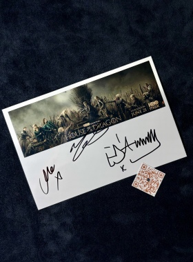 House of the Dragon Matt Smith Emma D'Arcy Olivia Cooke签照