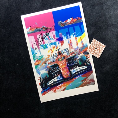 F1美大奖赛ScuderiaFerrari夏尔勒克莱尔‌Charles Leclerc亲签照