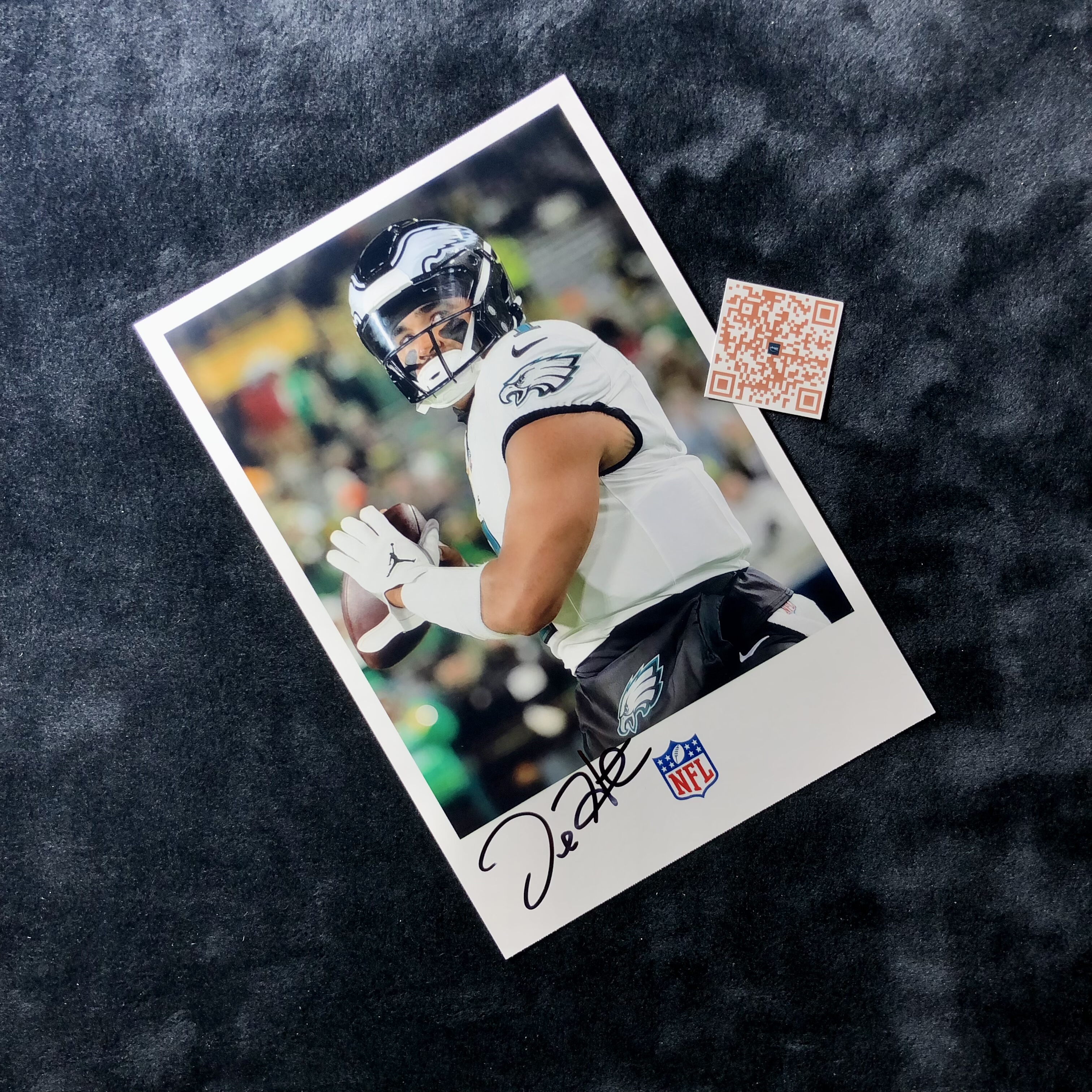 杰伦赫茨 Jalen Hurts NFL 费城老鹰 Philadelphia Eagles 亲签照