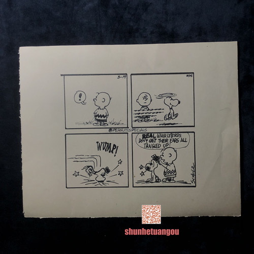 史努比Snoopy 查尔斯舒尔茨Charles M.Schulz亲笔绘画签名草稿