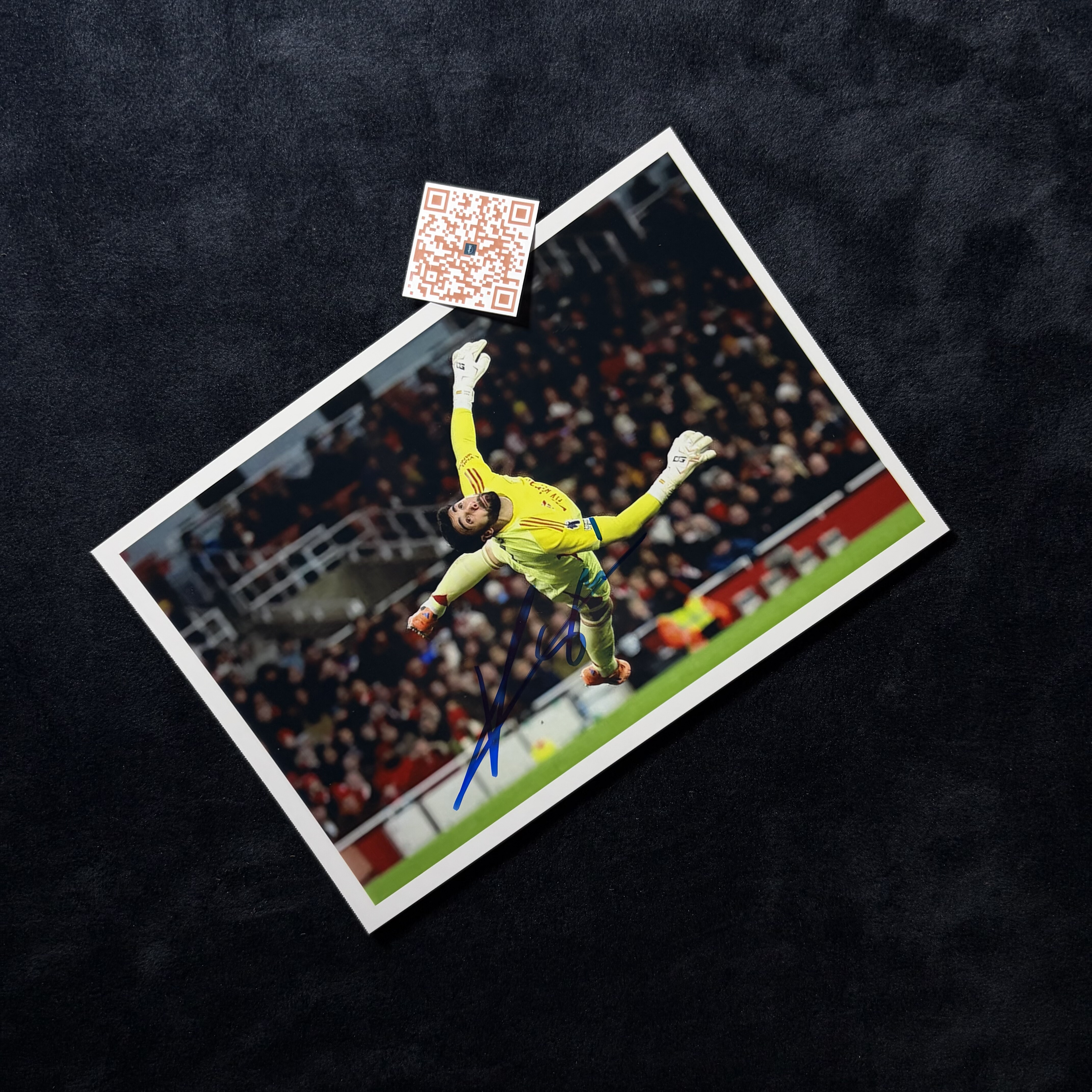 Arsenal F.C.戴维拉亚David Raya 阿森纳 亲笔签名照片