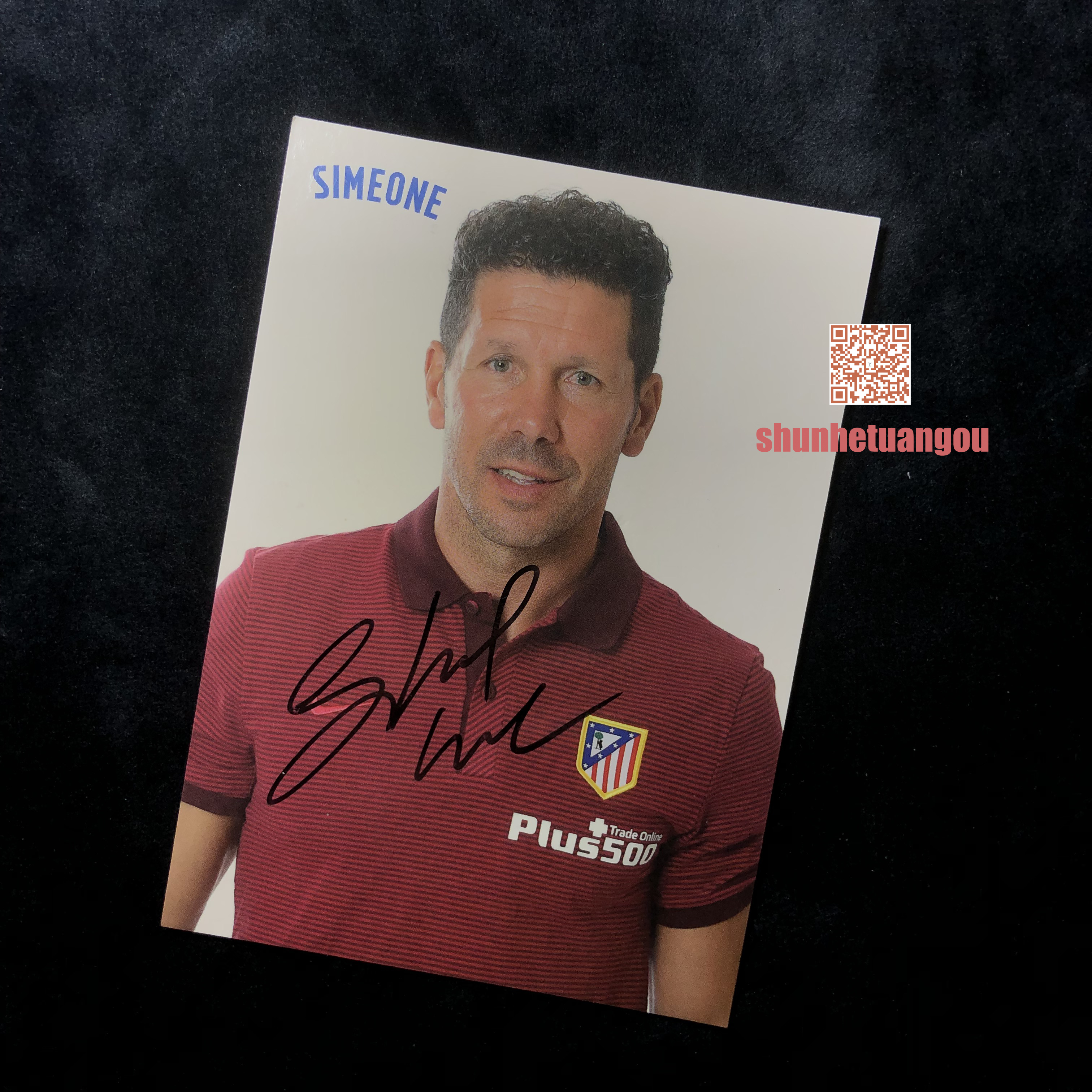 迭戈西蒙尼Diego Simeone 马德里竞技 亲笔签名官方卡