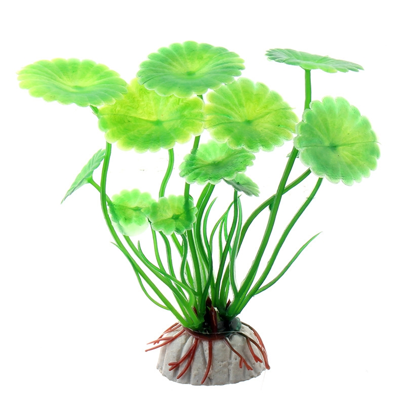 塑料底座鱼缸装饰品仿真水草diy美人鱼布景植物水族假摆件