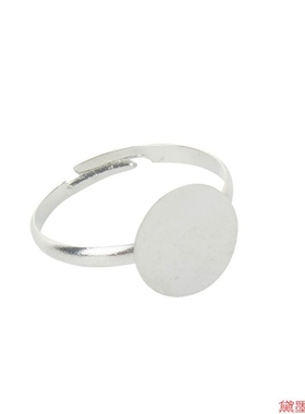 配件圈指环戒指托空托手作平工自制可粘贴戒开口平托铁质饰品