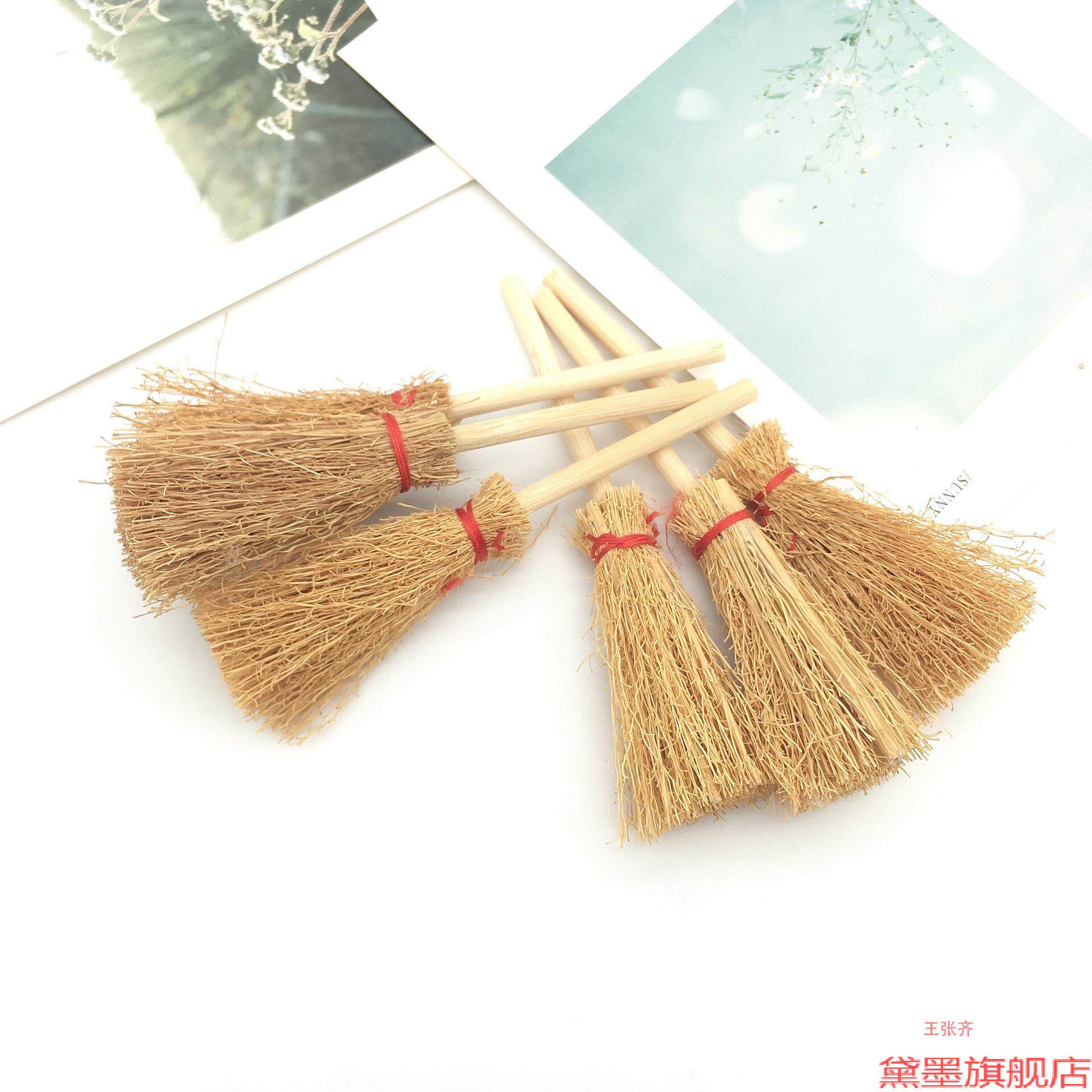 女巫垃圾灵感布置迷你扫把diy装饰巫婆扫帚饰品万圣节摆件家具