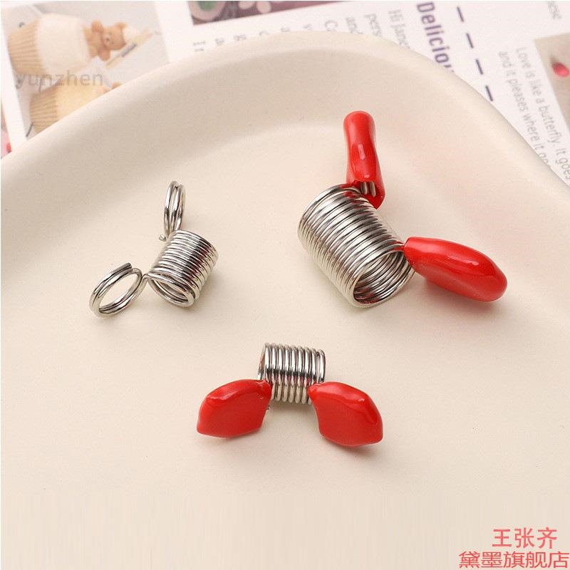 绕线玛瑙公仔配件夹线防滑落钥匙小夹子好用止珠夹串珠子珠工具