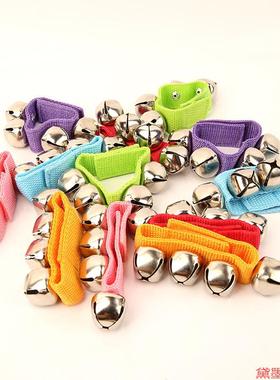 手腕铃道具乐器玩具幼儿园表演手摇铃手铃铛早教跳舞魔术贴