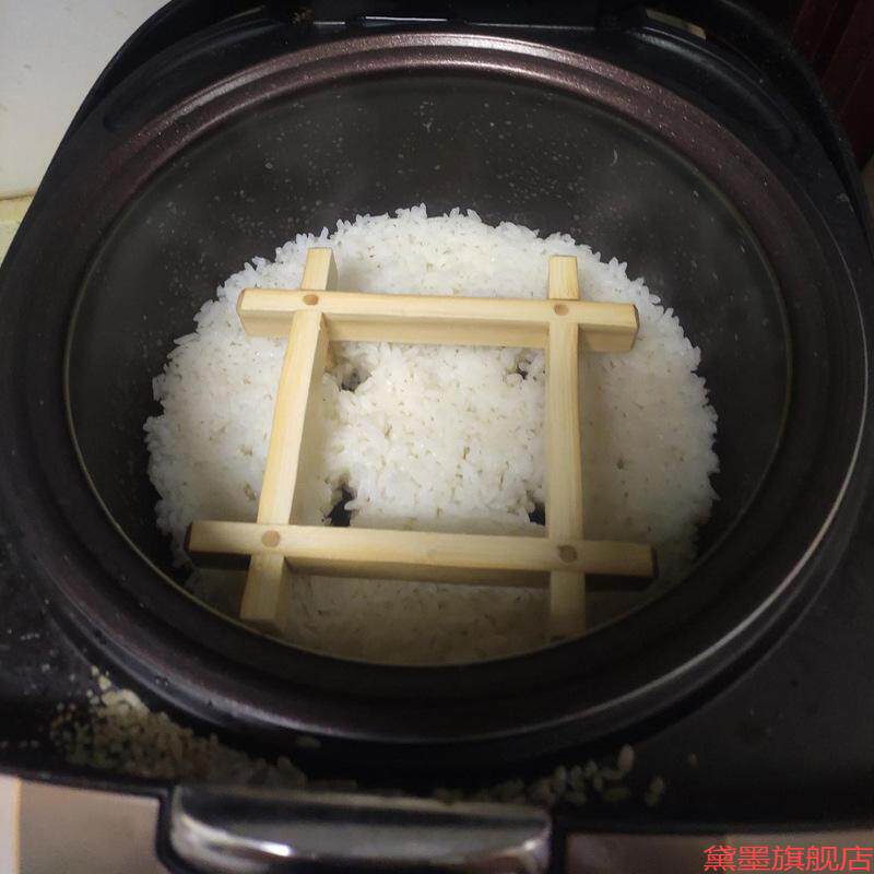 井字折叠电饭煲隔水竹垫子竹蒸架用木头竹制品支架蒸垫蒸片盘蒸菜