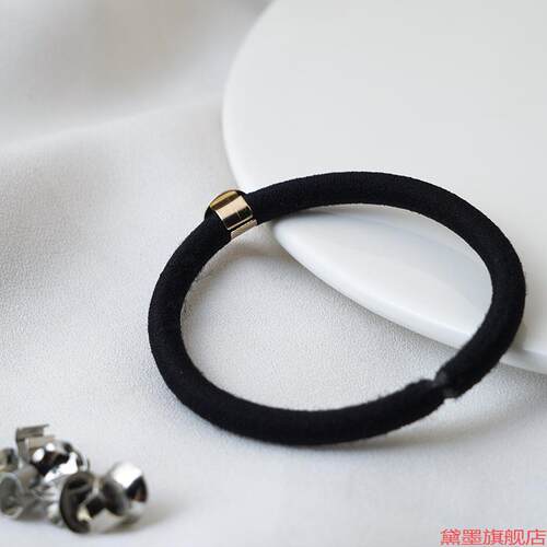 夹片夹扣粘珠子发饰品diy皮筋8MM发圈扣卡珍珠托银色托