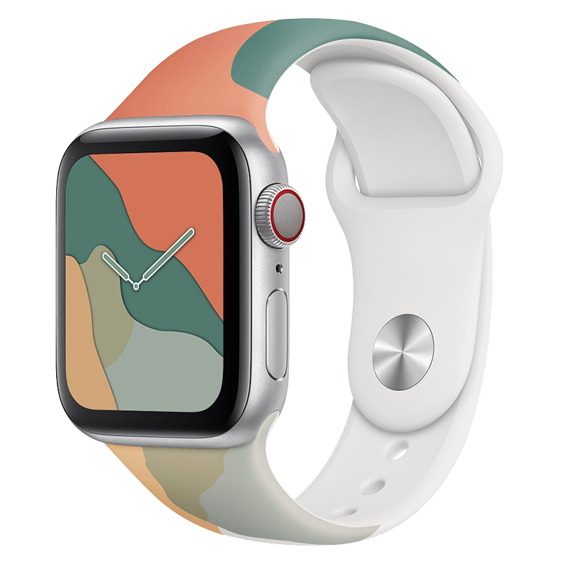 适用iwatch7莫兰迪带硅胶表带