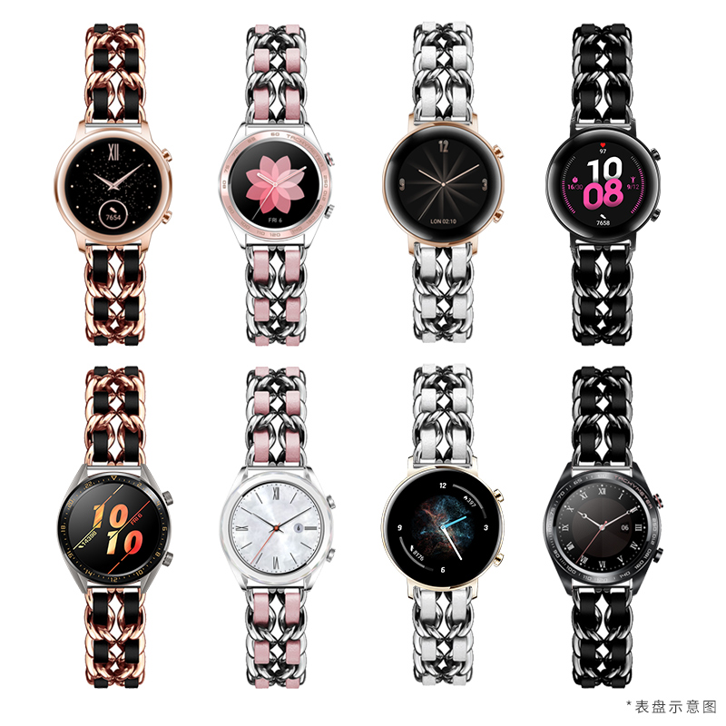 Ticwatch Pro3/Prox/2代/E/C2/s2/GTX智能手表小香风表带Ticwatchpro4G运动20/22mm男女款腕带潮非原装配表链-封面