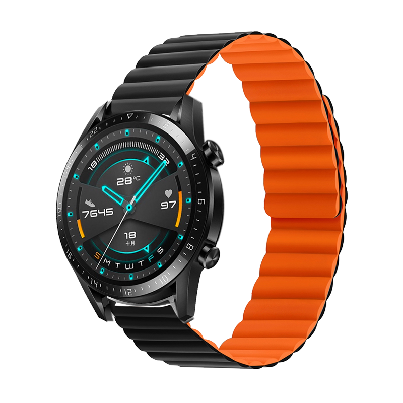 适用三星watch5/pro磁吸硅胶表带
