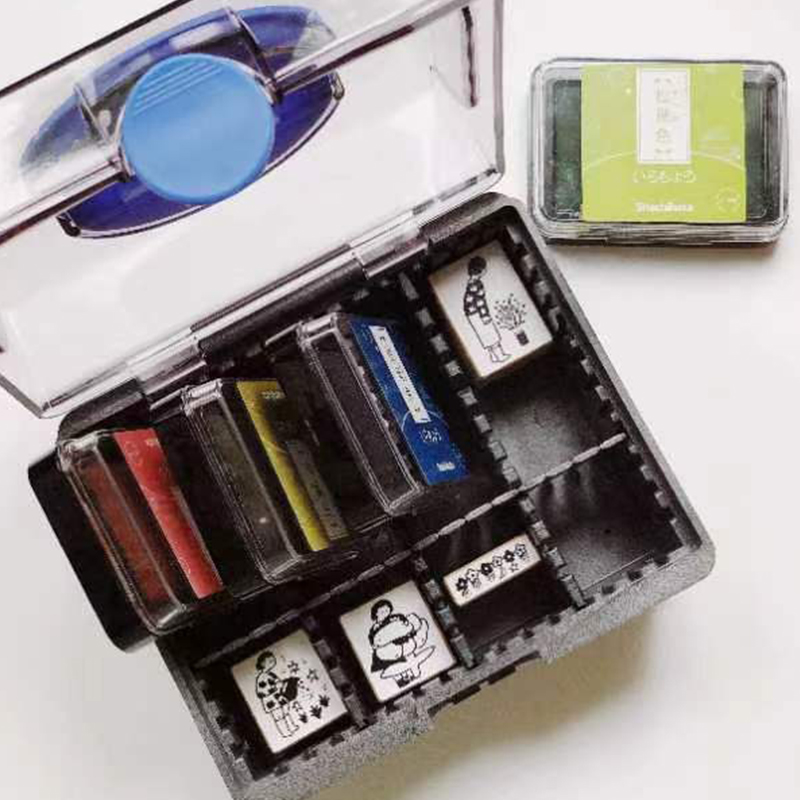 进口便携印章收纳箱日本旗牌