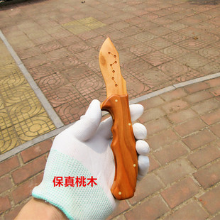 保真手工桃木剑爪刀文玩手把件CSGO木质折叠玩具解压神器随身礼品