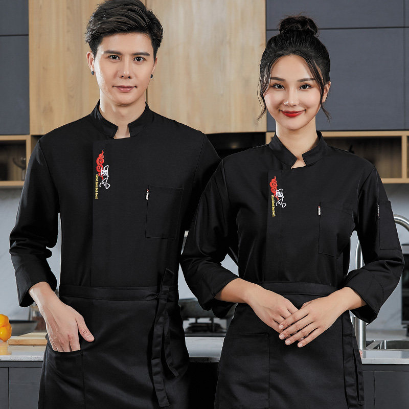 新款厨师工作服烘焙工装秋冬长袖