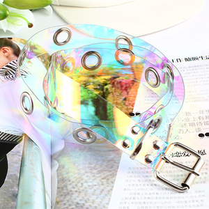 透明皮带女腰封塑胶裤带