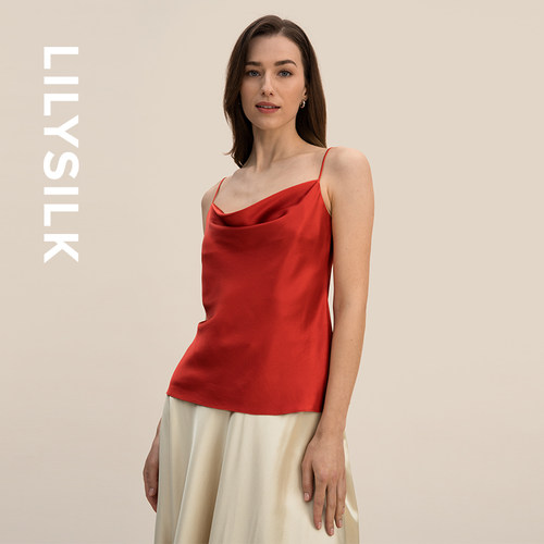 LILYSILK莉莉秀客荡领吊带背心