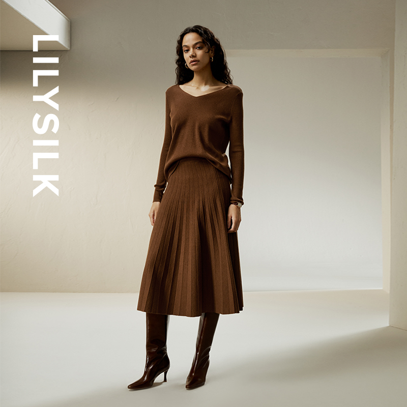 LILYSILK莉莉秀客100%羊毛套装