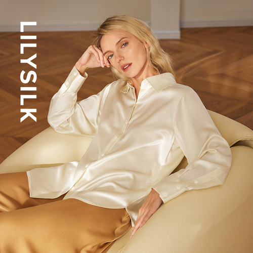 莉莉秀客宽松真丝衬衫