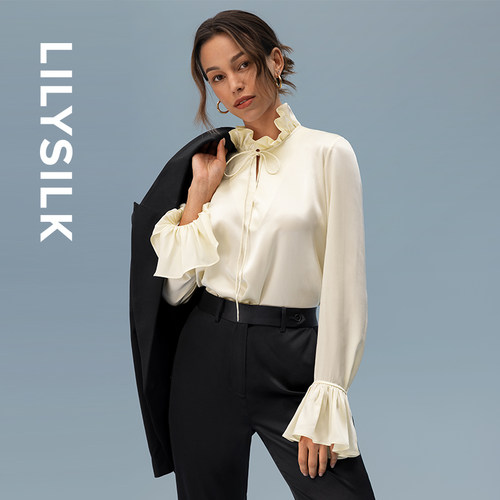 LILYSILK莉莉秀客真丝衬衫女士