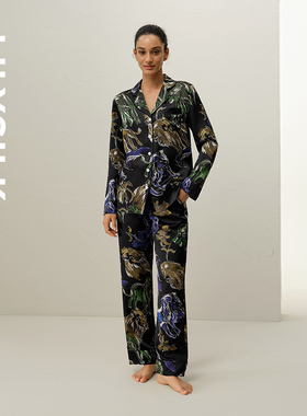 【星座系列】狮子座专属莉莉秀客LILYSILK桑蚕丝印花长袖睡衣套装