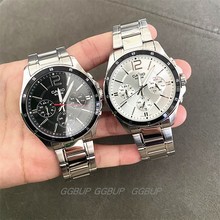 卡西欧商务休闲优雅防水三眼石英指针手表男MTP-1374D/MTP-1375