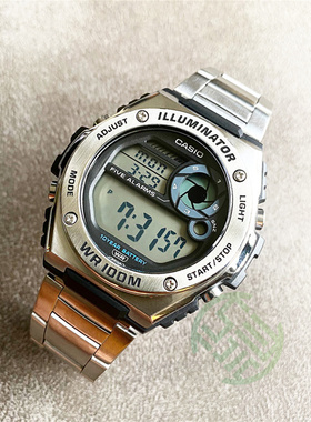 卡西欧钢铁之心金属防水运动手表MWD-100HD-1A 100H-1A/2A MWA