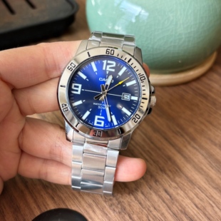 VD01D 钢带气质石英电子MTP 300 卡西欧手表男士 商务款