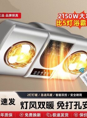 太太美壁挂式浴霸免打孔卫生间浴室挂墙取暖灯暖风暖一体防水