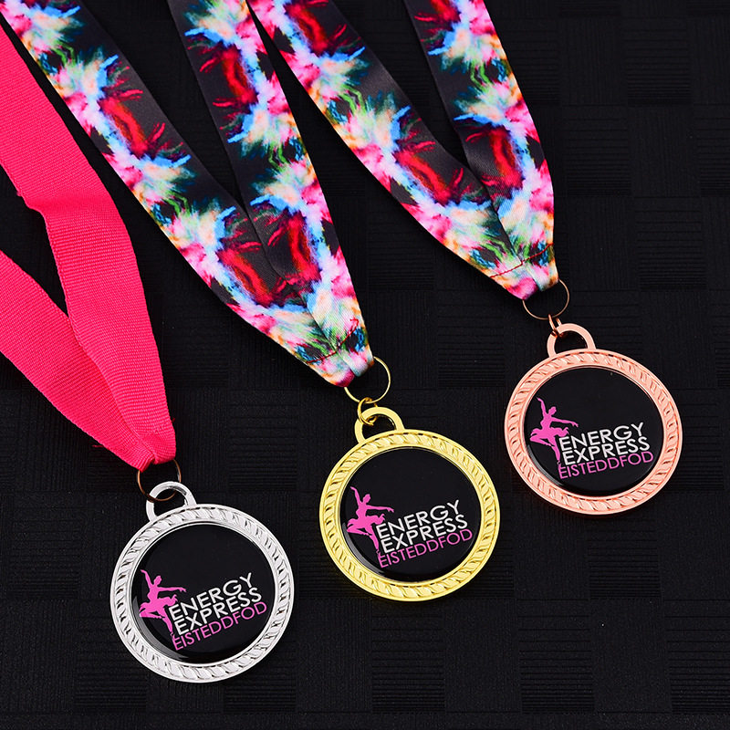 金属奖牌定做挂脖奖牌儿童学校运动会马拉松金牌银牌铜牌定制