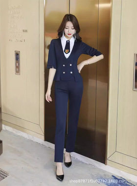 新款足浴技师工作服女足疗按摩气质套装spa美容桑拿沐足工衣 3010