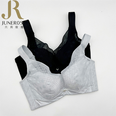 六月玫瑰文胸CD超薄杯聚拢收副乳大罩杯软钢圈调整型内衣胸罩6421
