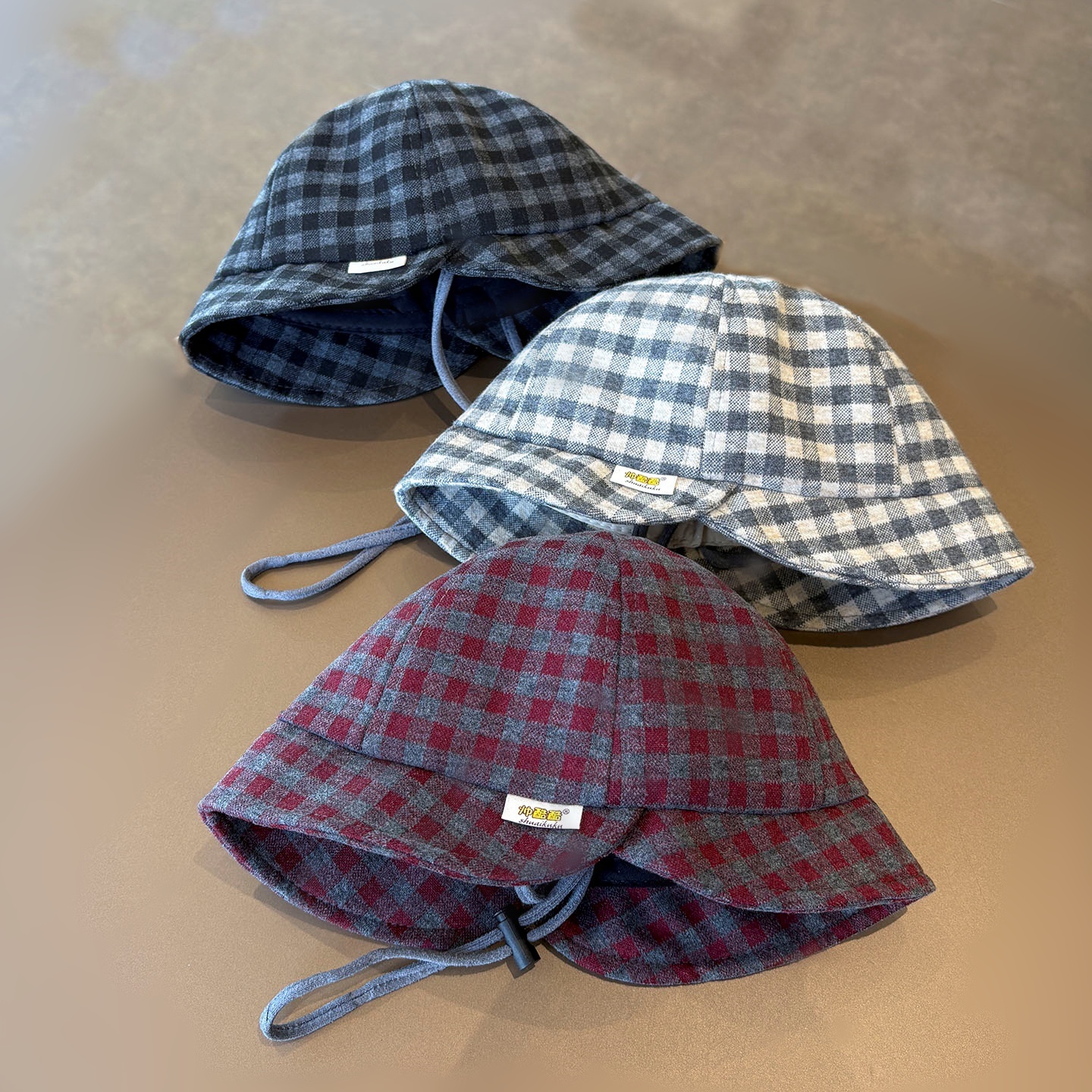 日系宝宝帽子春秋季双帽檐渔夫帽婴幼儿户外防风盆帽男女童太阳帽