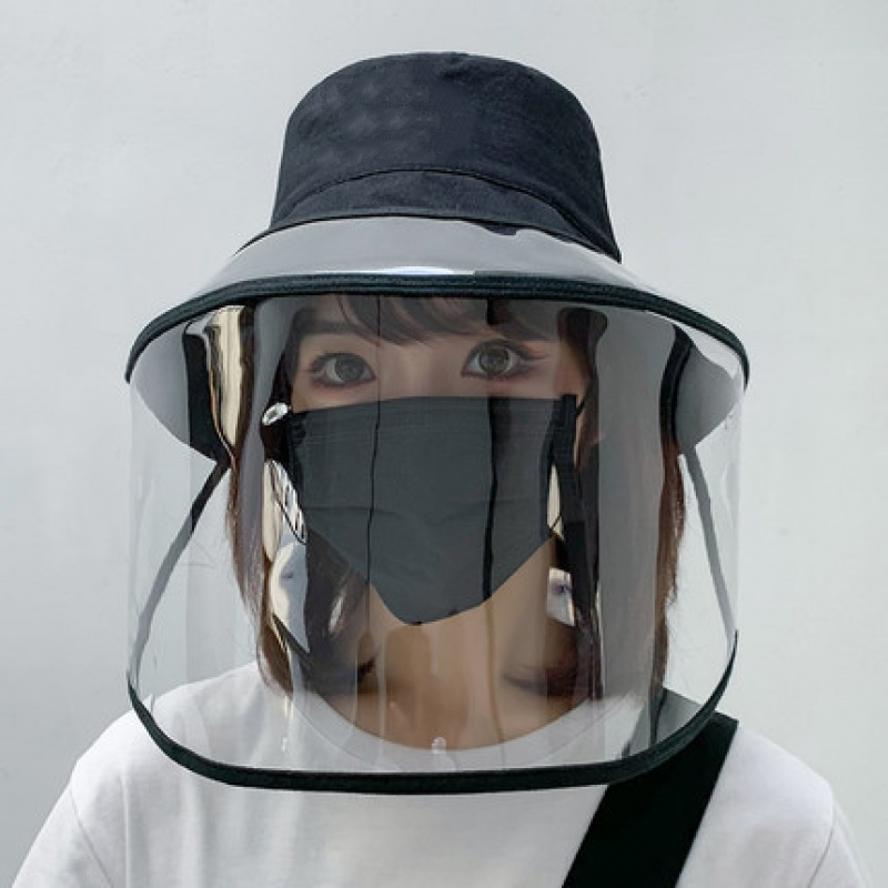 防护帽子大人成人疫情防护装备外出防飞沫防疫帽隔离季挡风面部罩