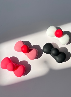 vogueess迷你可爱少女感蝴蝶结硅胶发夹时髦显嫩甜酷风格bb夹mini