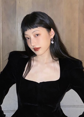 不对称梦幻紫锆石耳环