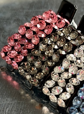 vogueess韩国轻奢高级感闪钻半圆发夹刘海夹小号抓夹鸭嘴夹顶侧边