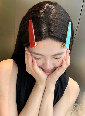 vogueess大号醋酸碎发夹甜美气质感侧边刘海夹复古焦糖色碎发BB夹