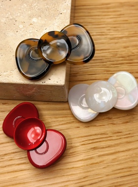 vogueess可爱少女感不对称蝴蝶结发夹琥珀刘海边夹芭蕾风kitty款