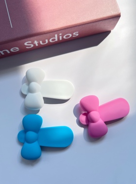 vogueess新品棉花糖发夹软乎乎可爱少女感立体硅胶碎发夹马卡龙彩