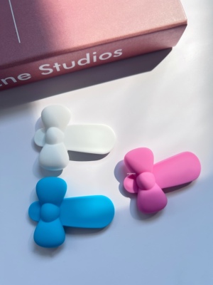 立体膨膨硅胶发夹可爱