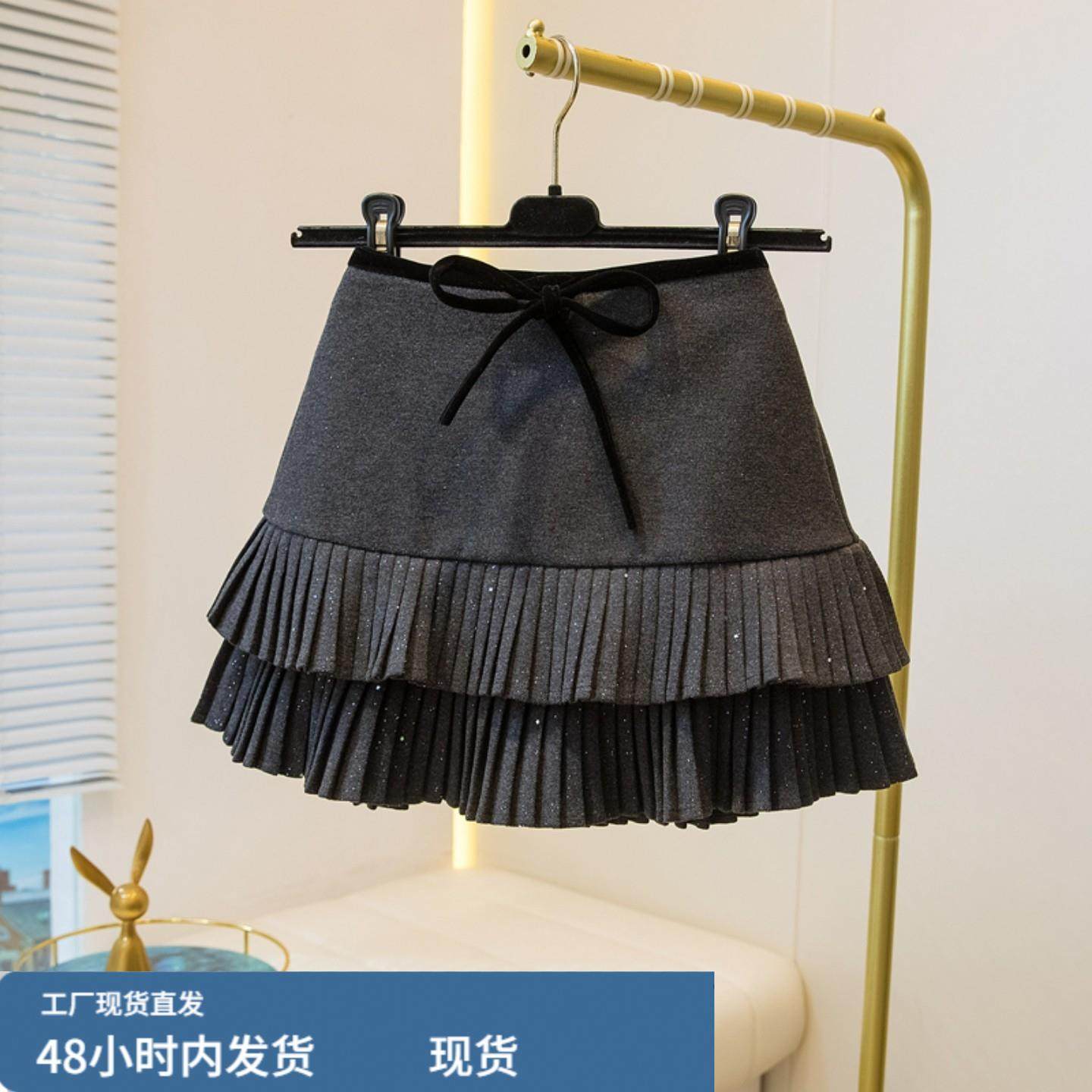 毛呢百褶半身裙女秋冬新款大尺码胖mm显瘦防走光a字短裙裤外搭靴,运动/瑜伽/健身/球迷用品,瑜伽短裙,淘宝优惠券,粉丝福利购,淘宝优惠卷