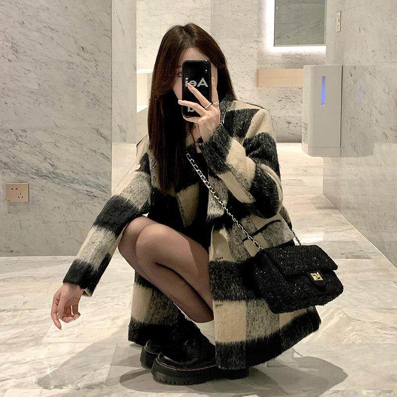 格子短款毛呢外套女小个子2025秋冬季新款高级感西装加厚呢子大衣,运动/瑜伽/健身/球迷用品,广场舞套装,淘宝优惠券,粉丝福利购,淘宝优惠卷