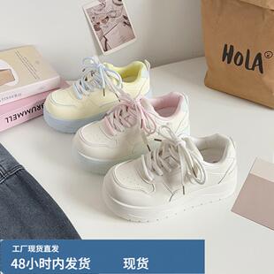 设计师款蓓尔小白鞋女款2026新款春季爆款鞋子女鞋百搭增高白色板