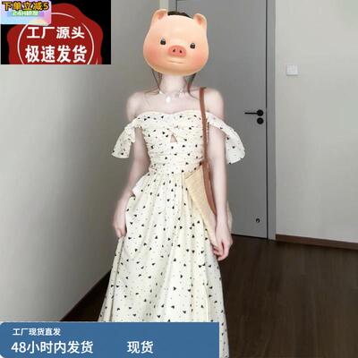 法式气质绝美独特漂亮掐腰裙2025新款开叉碎花连衣裙子长裙女夏