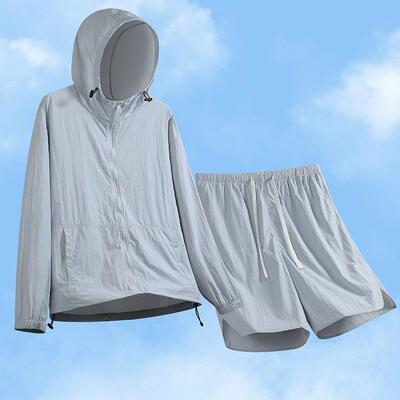Men's 2 Piece Sets Menswear Sunny Summer Sun Protection Set
