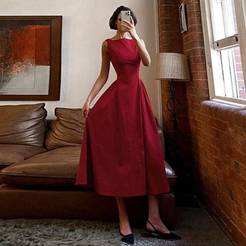 Elegant One-Shoulder Ruched Sleeveless Maxi Dress Waist