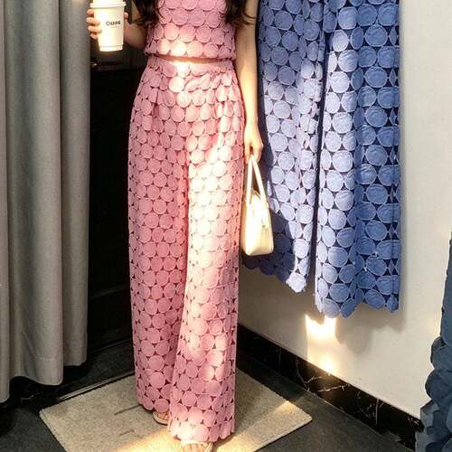 New Spring Summer Women's Solid Color High Waist Straight